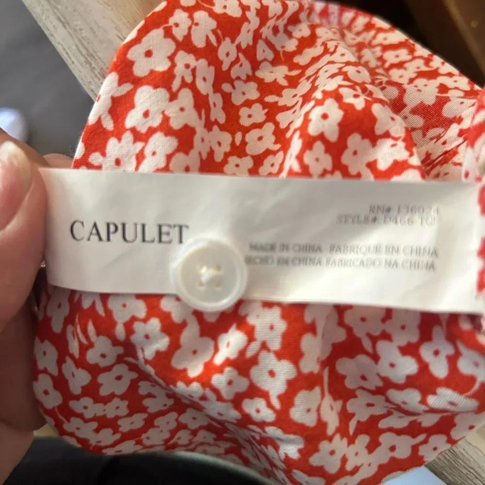 Capulet Floral Red Dress xs